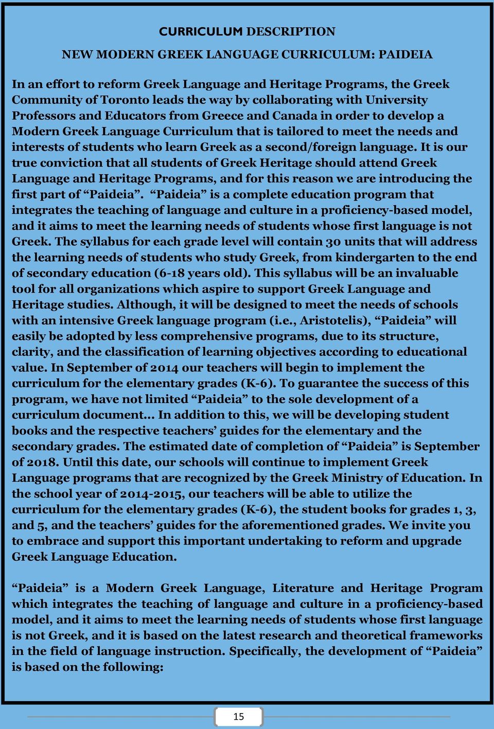 second/foreign language.