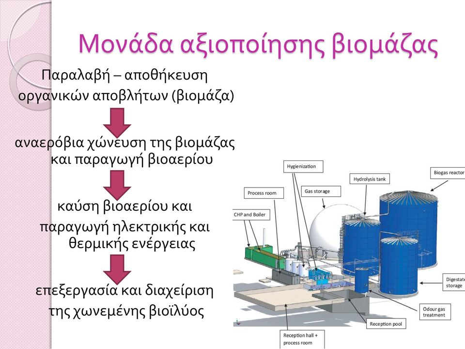 παραγωγή βιοαερίου καύση βιοαερίου και παραγωγή ηλεκτρικής