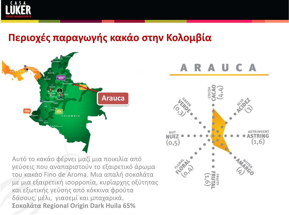 Μιααπαλή σοκολάτα με μια εξαιρετική ισορροπία, κυρίαρχης οξύτητας και εξωτικής