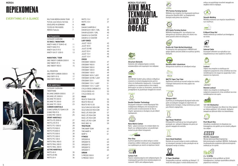 900-D 15 ALL MOUNTAIN ONE-FORTY CARBON 3000-D 16 ONE-FORTY XT-D 17 ONE-FORTY 900-D 17 MTB HARDTAILS CATEGORY OVERVIEW 18 TWENTYNINE BIG.NINE CARBON 3000-D 21 BIG.NINE LITE 3000-D 22 BIG.