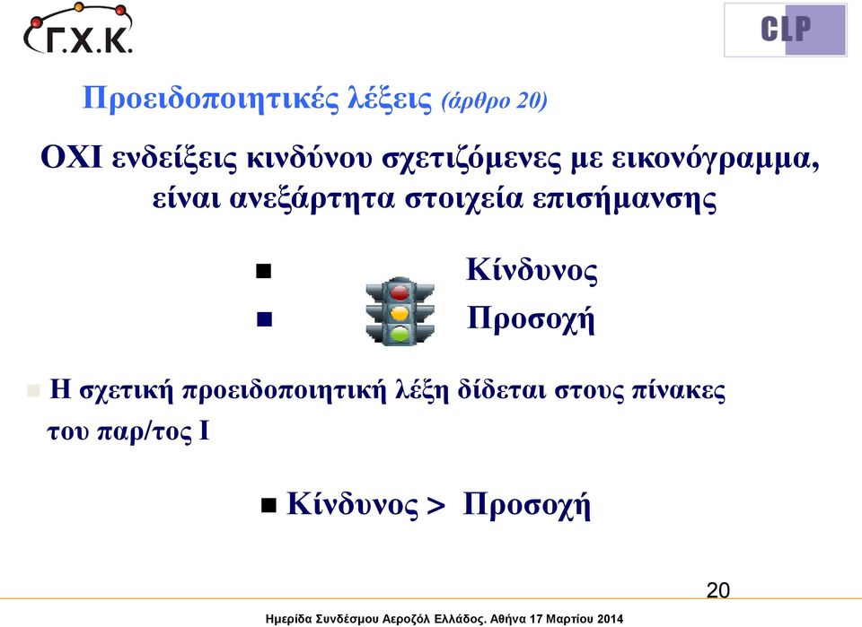 επισήμανσης Κίνδυνος Προσοχή Η σχετική προειδοποιητική