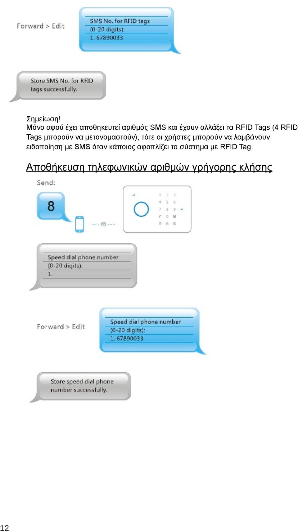 Tags (4 RFID Tags μπορούν να μετονομαστούν), τότε οι χρήστες