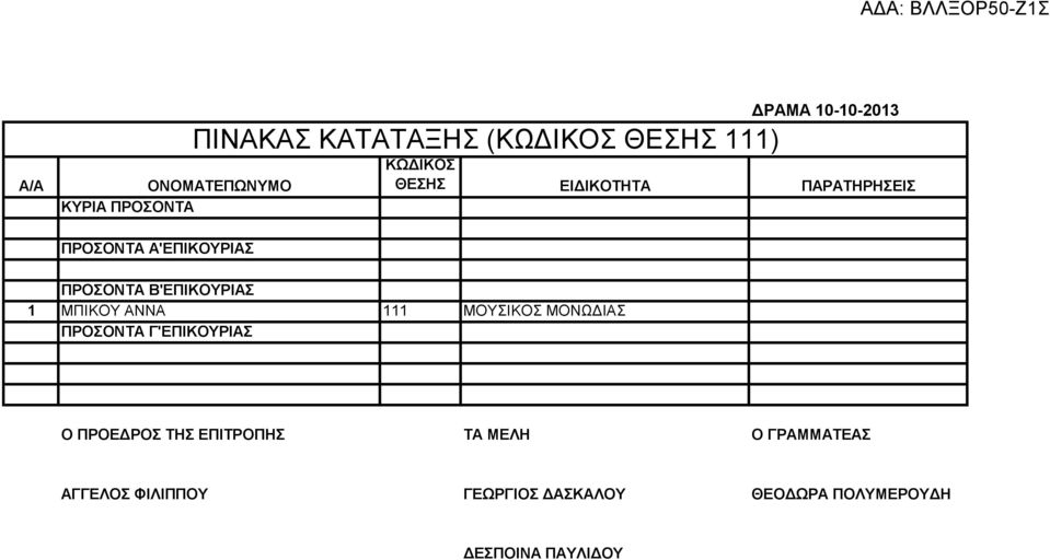 ΘΕΣΗΣ 111) 1