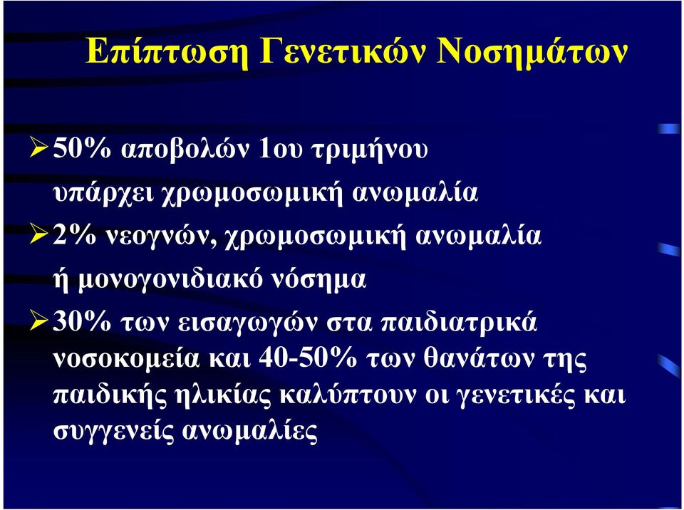 μονογονιδιακό νόσημα 30% των εισαγωγών στα παιδιατρικά νοσοκομεία