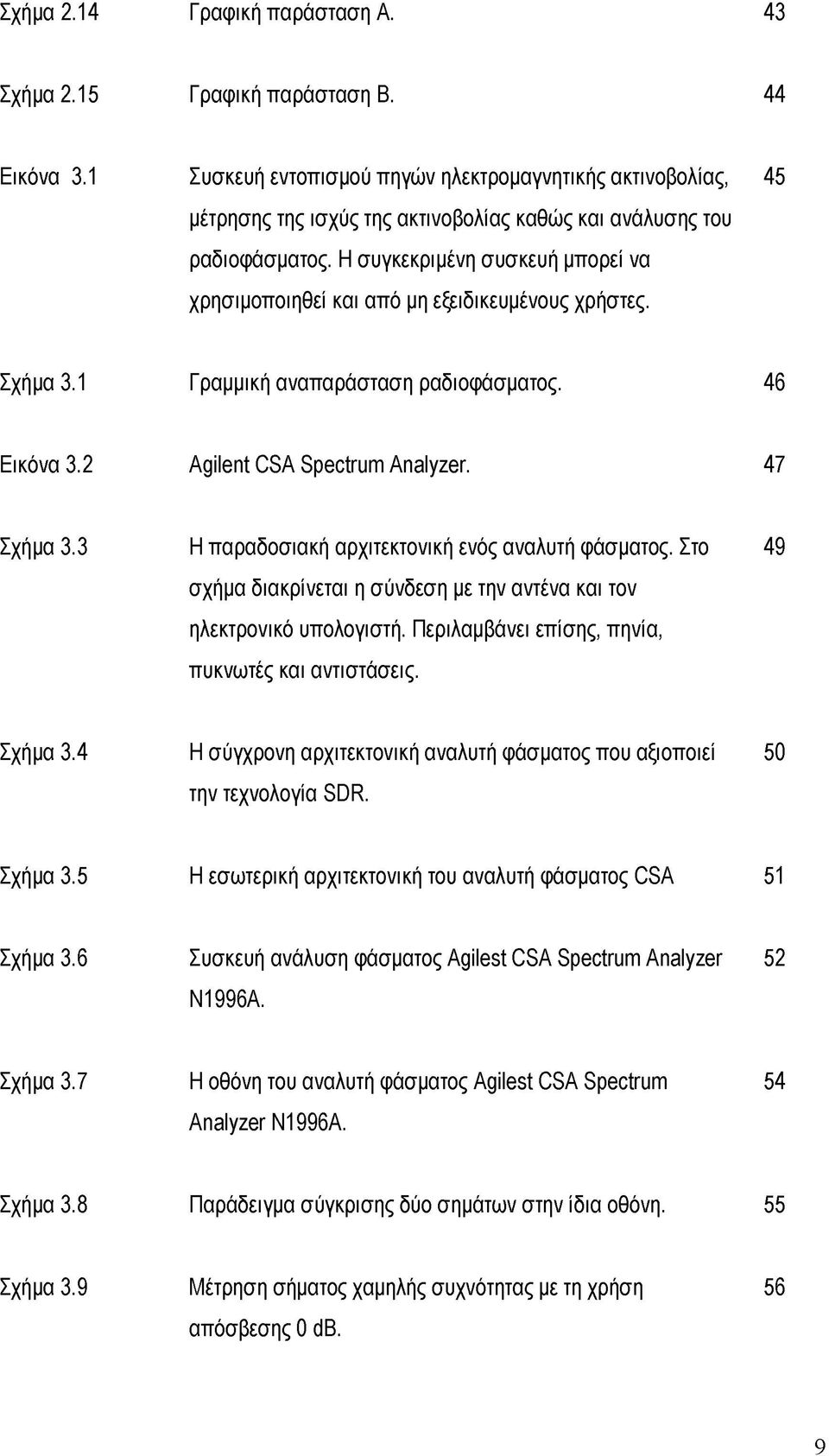 47 Η παραδοσιακή αρχιτεκτονική ενός αναλυτή φάσματος. Στο σχήμα διακρίνεται η σύνδεση με την αντένα και τον ηλεκτρονικό υπολογιστή. Περιλαμβάνει επίσης, πηνία, πυκνωτές και αντιστάσεις.