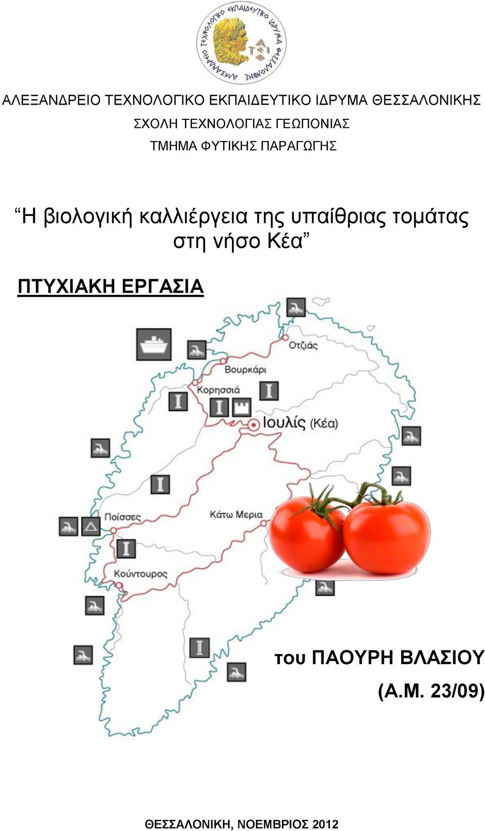 βιολογική καλλιέργεια της υπαίθριας τομάτας στη νήσο Κέα
