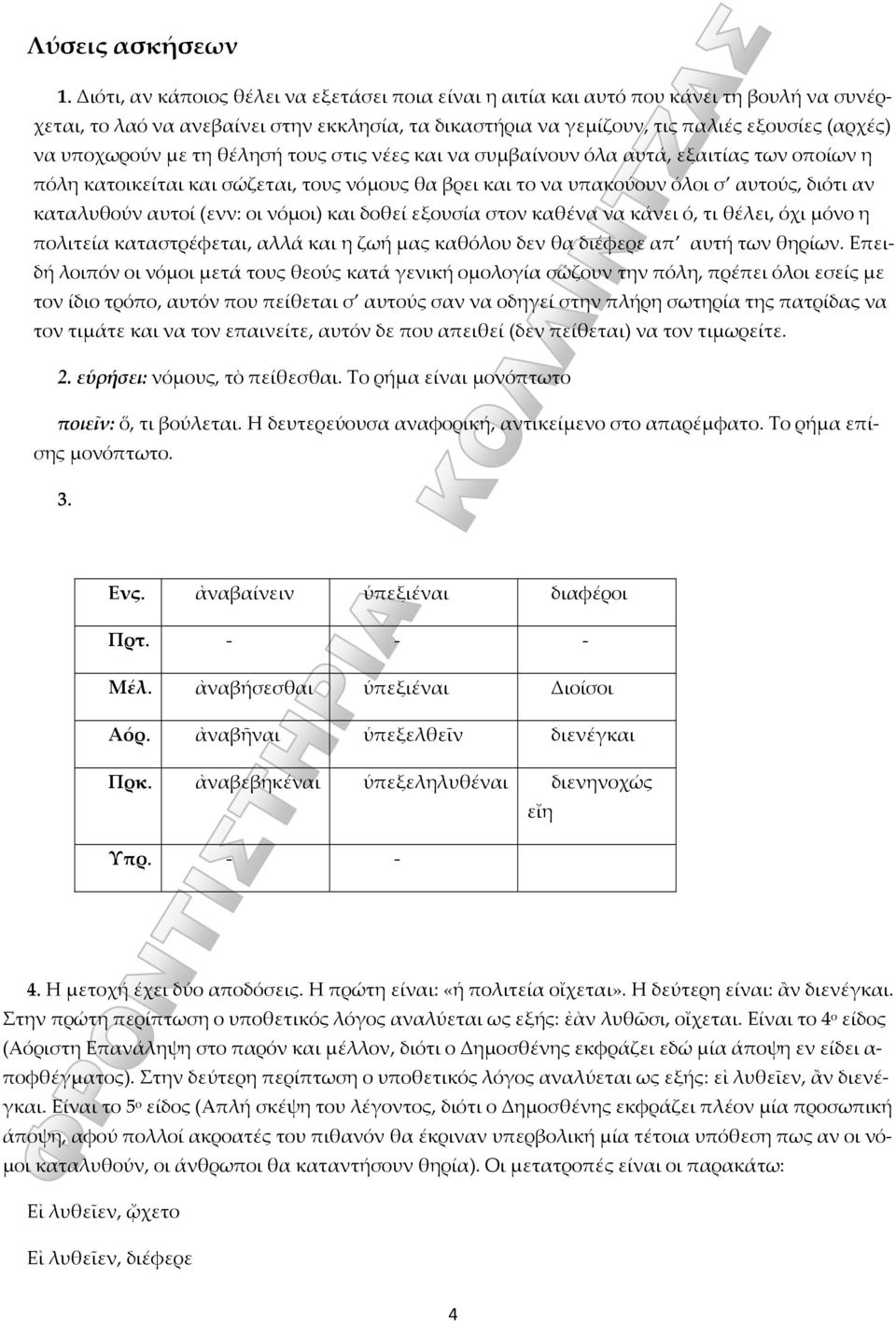 υποχωρούν με τη θέλησή τους στις νέες και να συμβαίνουν όλα αυτά, εξαιτίας των οποίων η πόλη κατοικείται και σώζεται, τους νόμους θα βρει και το να υπακούουν όλοι σ αυτούς, διότι αν καταλυθούν αυτοί