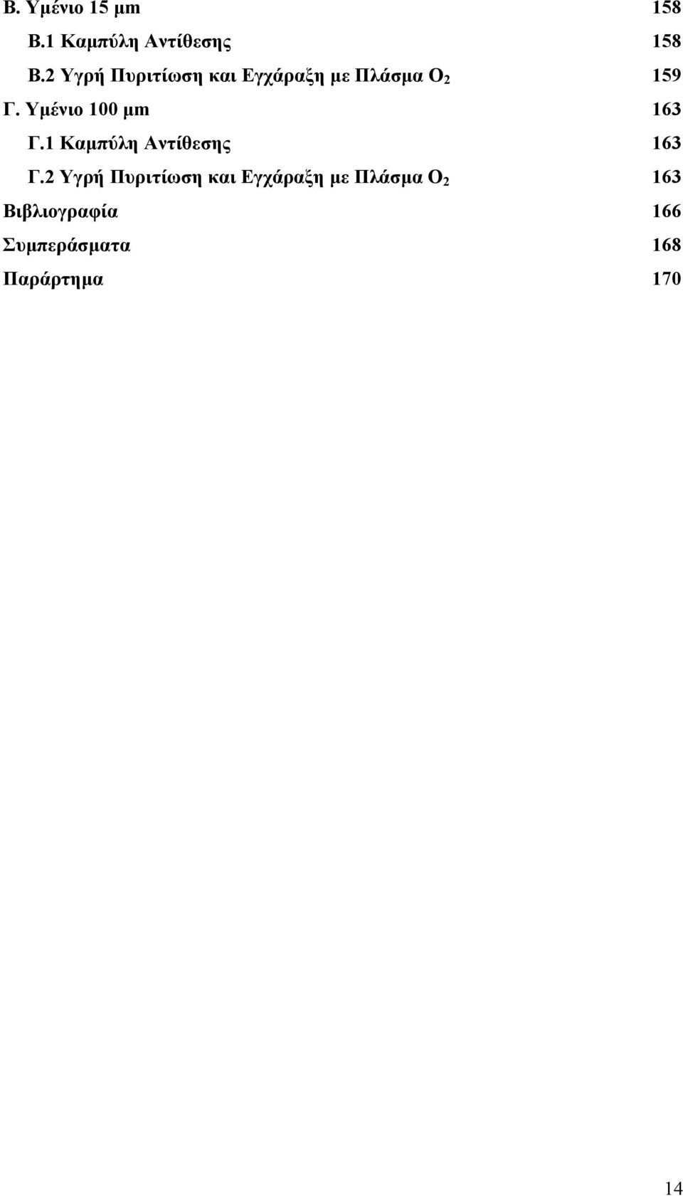 Υµένιο 100 µm 163 Γ.1 Καµπύλη Αντίθεσης 163 Γ.