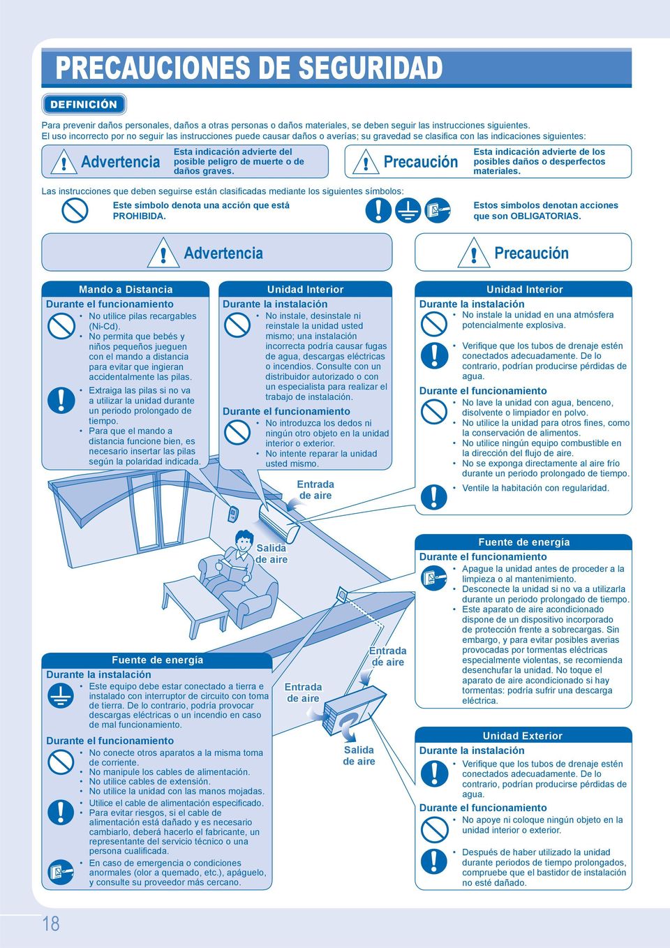 muerte o de daños graves. Precaución Esta indicación advierte de los posibles daños o desperfectos materiales.