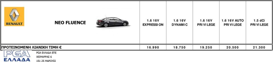 6 16V 1.6 16V AUTO 1.