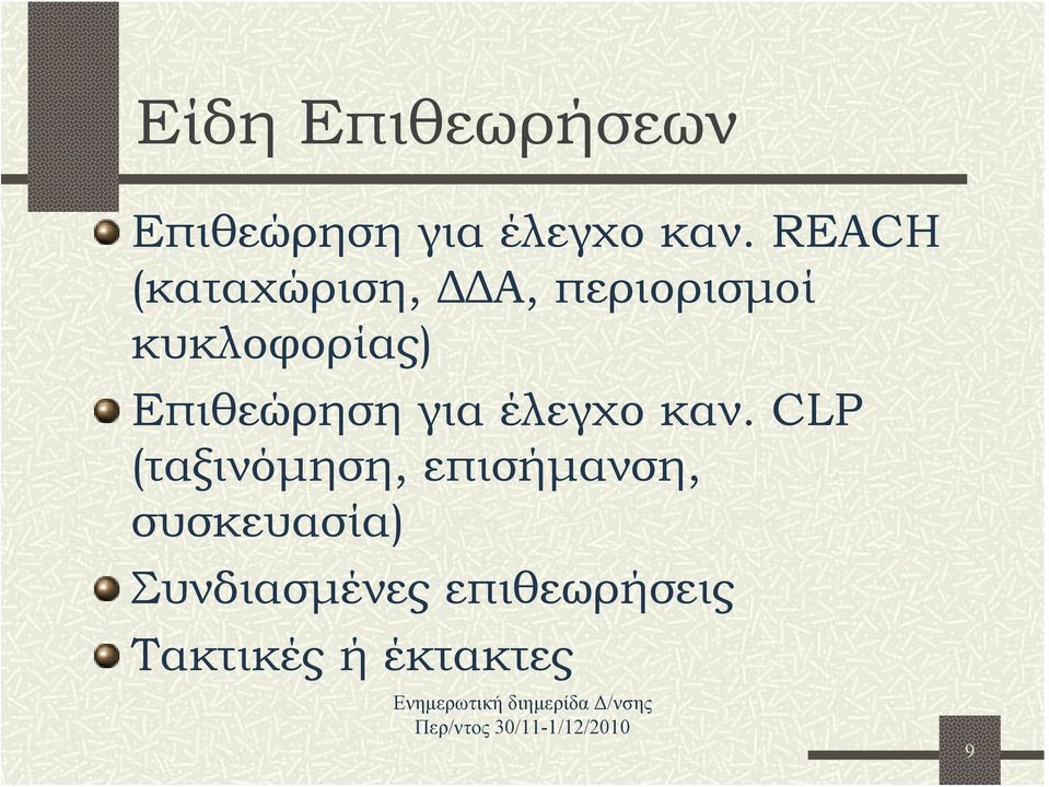 Επιθεώρηση για έλεγχο καν.