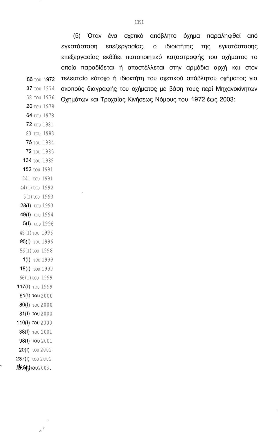 1992 5(Ι)του 1993 του 1993 του 1994 του 1996 45(Ι)του 1996 του 1996 56(Ι)του 1998 του 1999 του 1999 66(Ι)του 1999 του 1999 2000 του 2000 2000 2000 του 2001 2001 του 2002 του