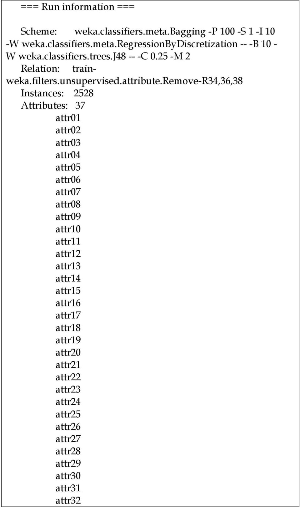 remove-r34,36,38 Instances: 2528 Attributes: 37 attr01 attr02 attr03 attr04 attr05 attr06 attr07 attr08 attr09 attr10 attr11
