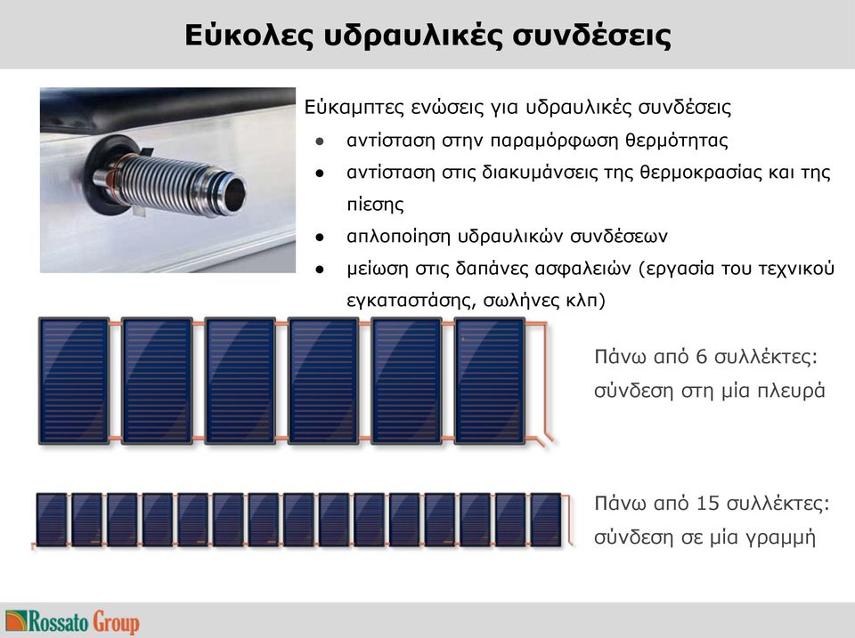 απλοποίηση υδραυλικών συνδέσεων μείωση στις δαπάνες ασφαλειών (εργασία του τεχνικού