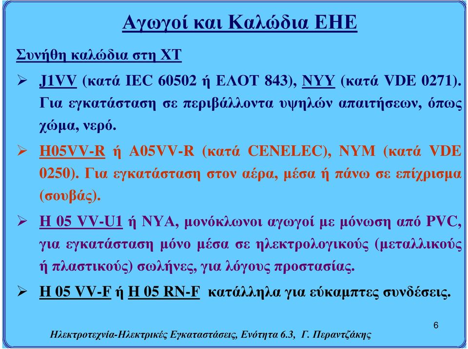 Για εγκατάσταση στον αέρα, μέσα ή πάνω σε επίχρισμα (σουβάς).