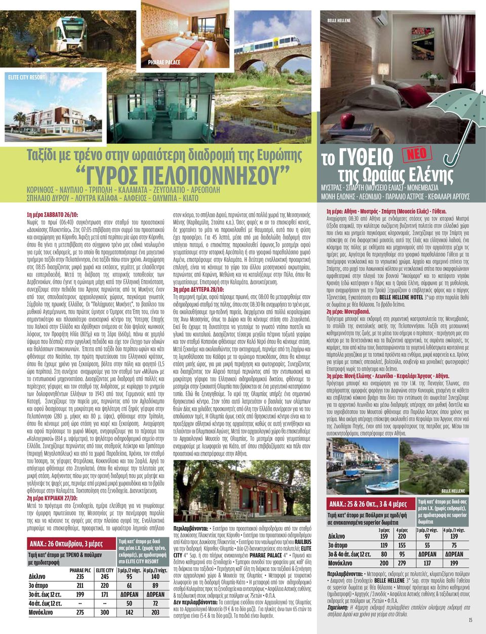 Στις 07:05 επιβίβαση στον συρμό του προαστιακού και αναχώρηση για Κόρινθο.