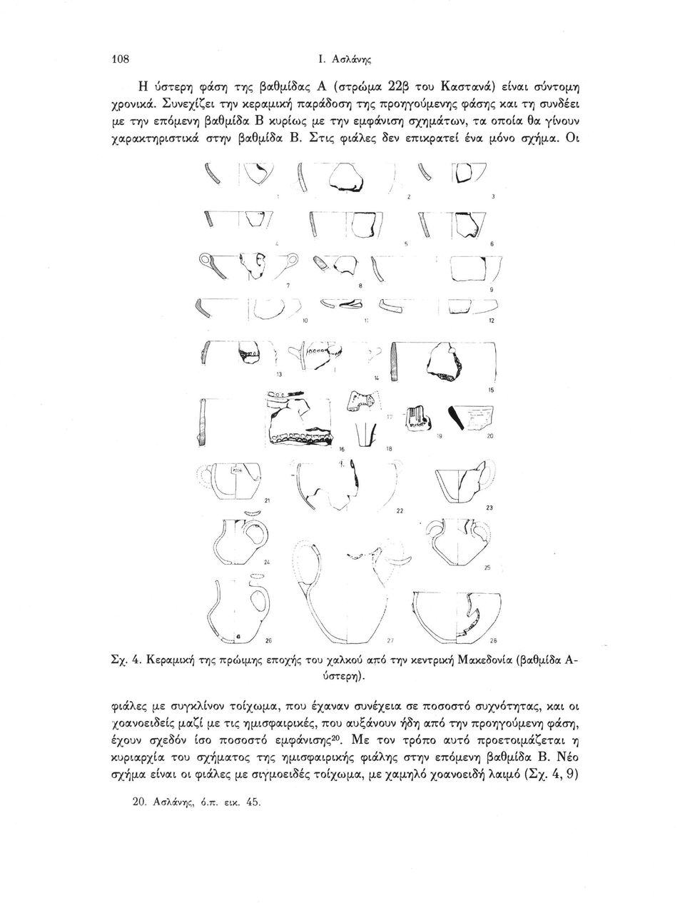 Στις φιάλες δεν επικρατεί ένα μόνο σχήμα. Οι ν> Ό "Β "αχ «fe» ^ Ώ Σχ. 4. Κεραμική της πρώιμης εποχής του χαλκού από την κεντρική Μακεδονία (βαθμίδα Α- ύστερη).