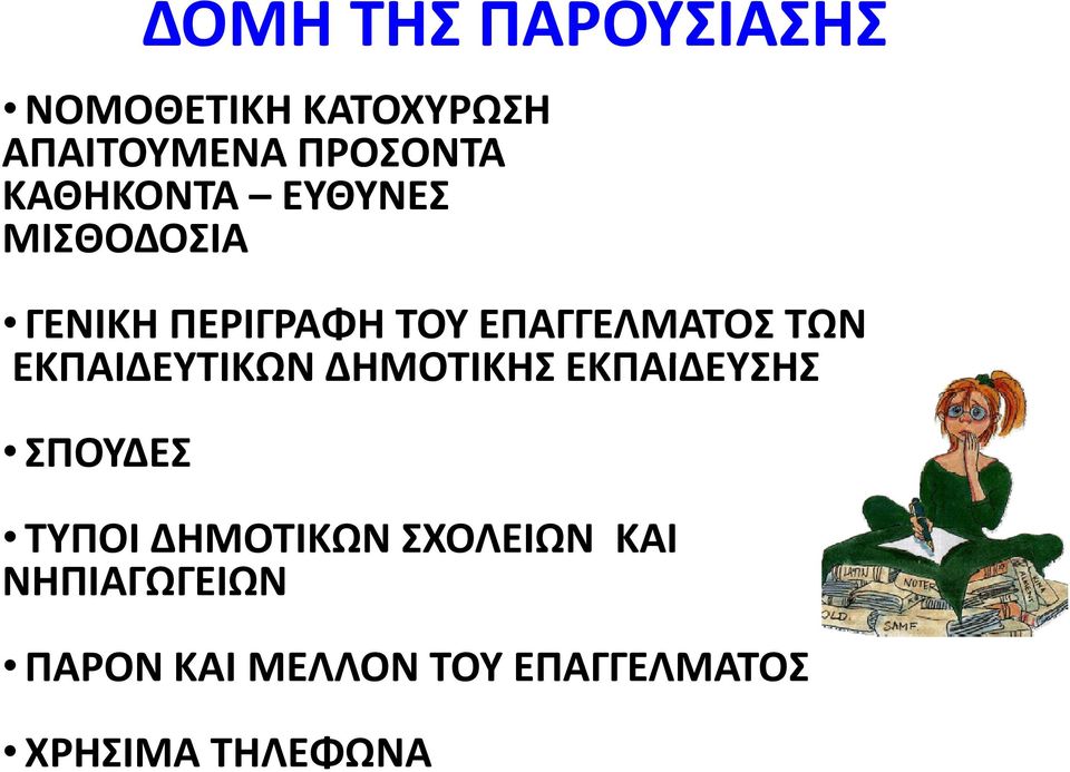 ΕΚΠΑΙΔΕΥΤΙΚΩΝ ΔΗΜΟΤΙΚΗΣ ΕΚΠΑΙΔΕΥΣΗΣ ΣΠΟΥΔΕΣ ΤΥΠΟΙ ΔΗΜΟΤΙΚΩΝ