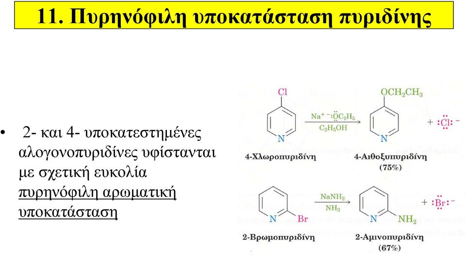αλογονοπυριδίνες υφίστανται με