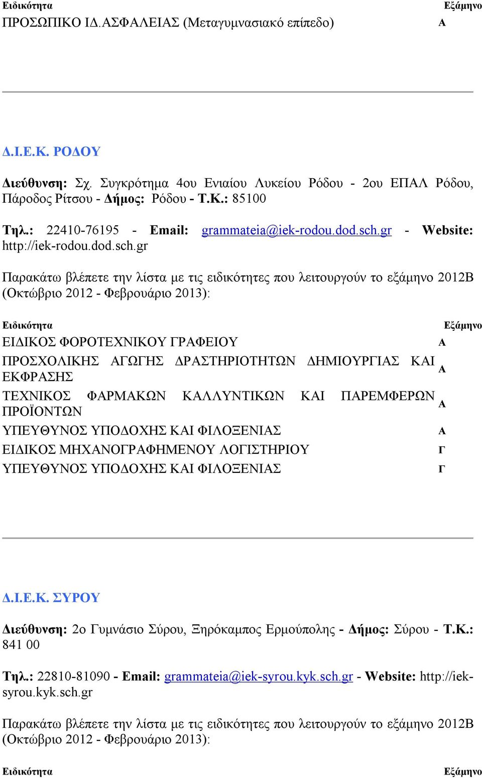gr - Website: http://iek-rodou.dod.sch.