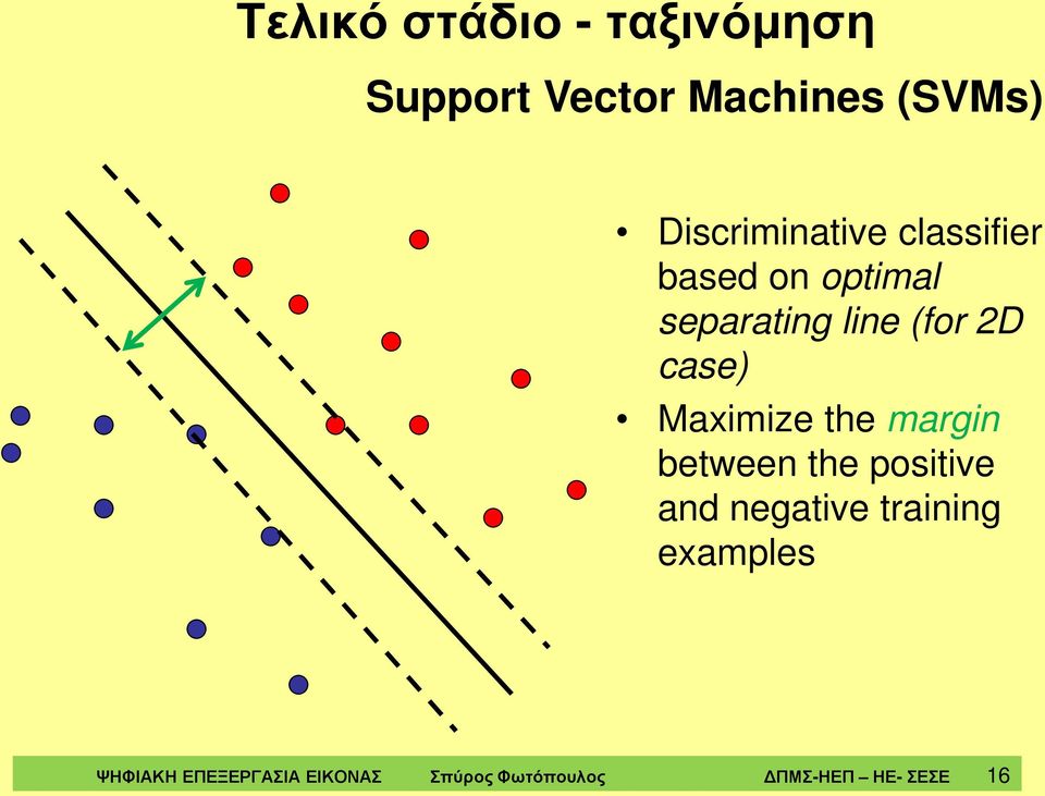 case) Maximize the margin between the positive and negative