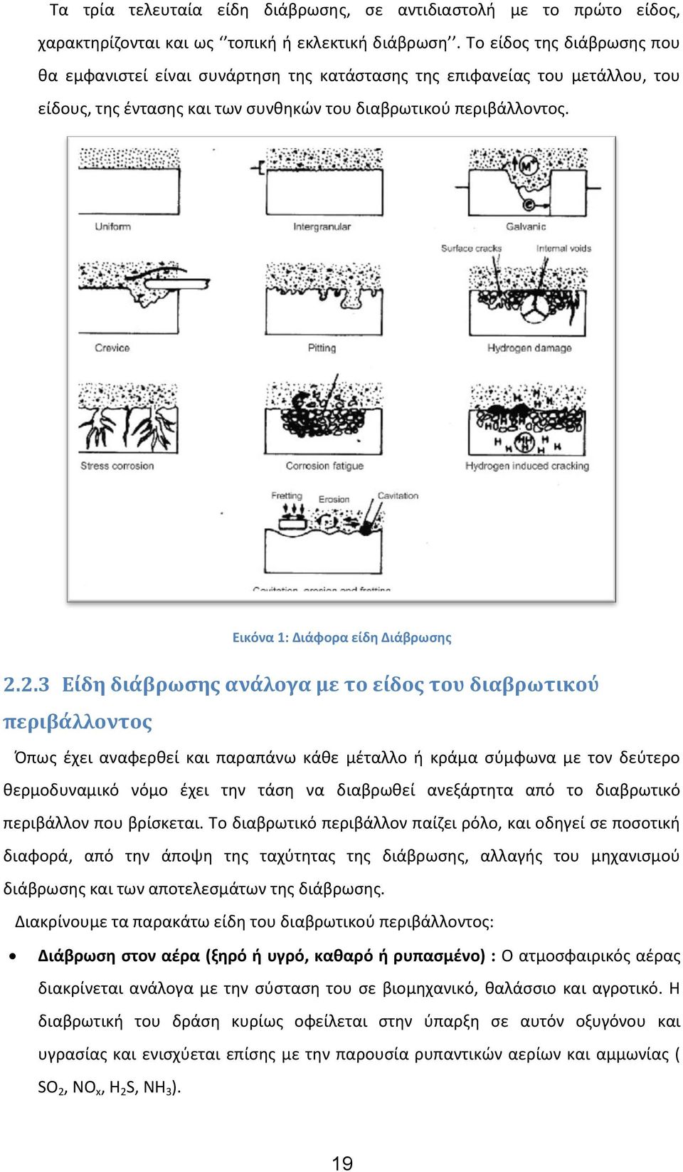 Εικόνα 1: Διάφορα είδη Διάβρωσης 2.