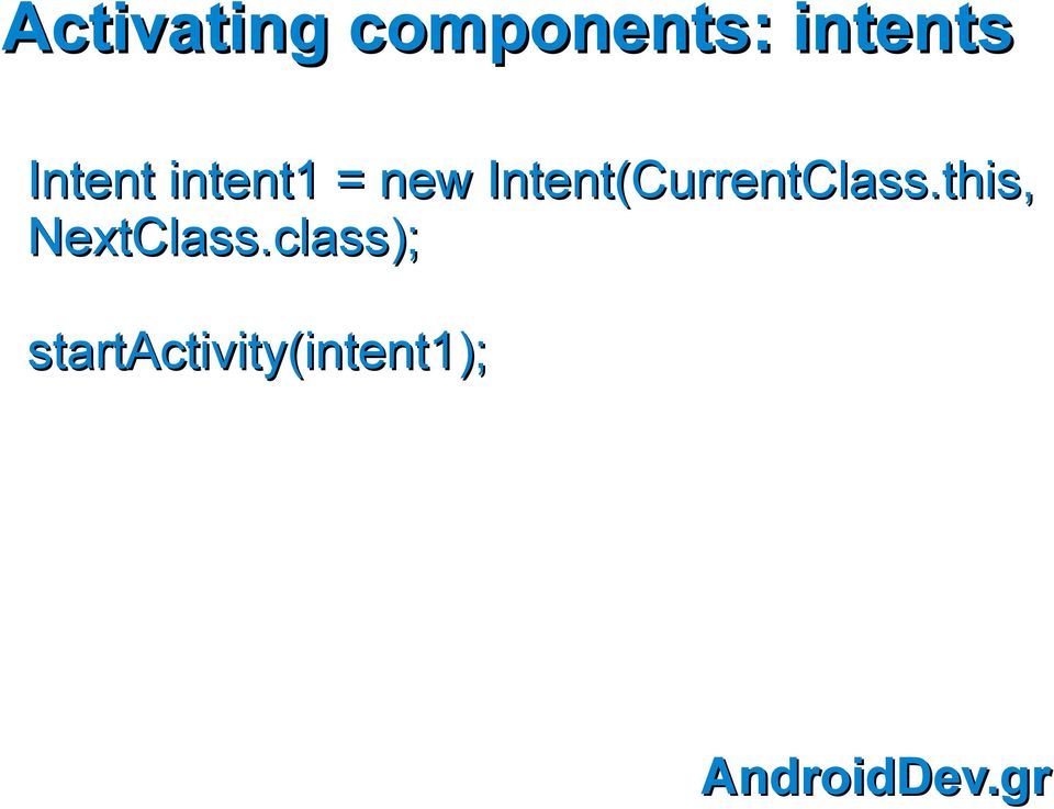 Intent(CurrentClass.