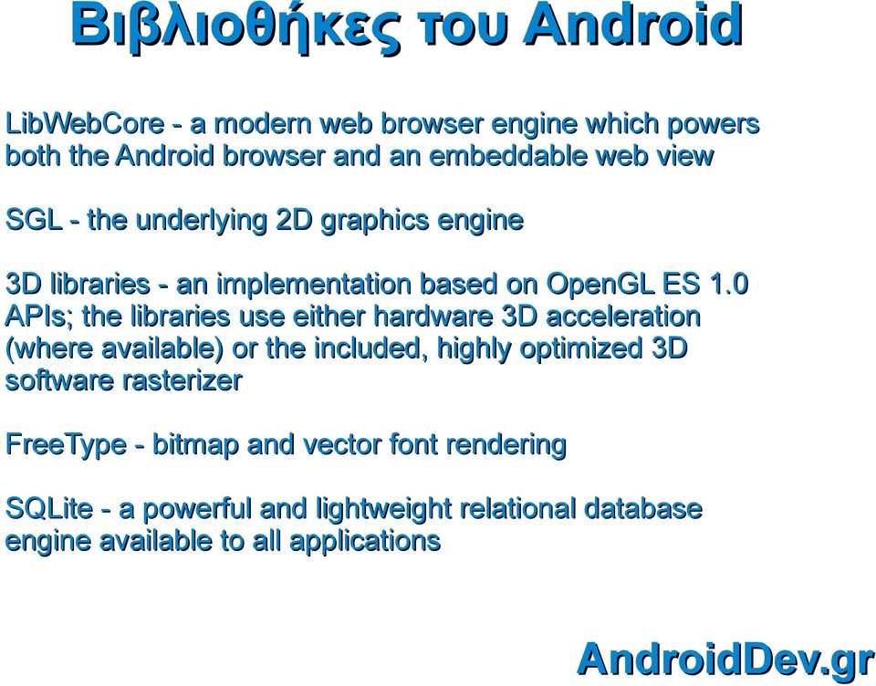 0 APIs; the libraries use either hardware 3D acceleration (where available) or the included, highly optimized 3D software