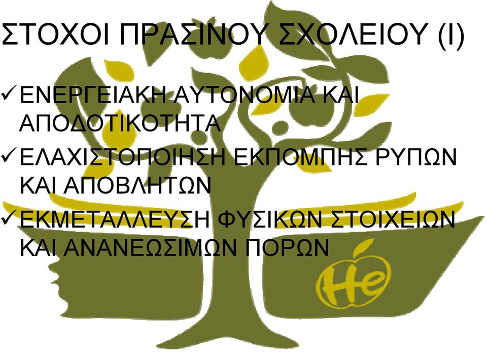 ΕΛΑΧΙΣΤΟΠΟΙΗΣΗ ΕΚΠΟΜΠΗΣ ΡΥΠΩΝ ΚΑΙ