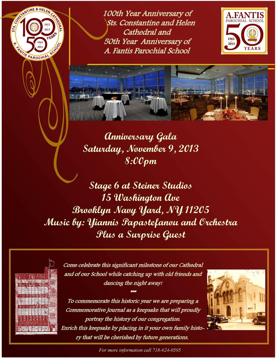 Orchestra Plus a Surprise Guest Come celebrate this significant milestone of our Cathedral and of our School while catching up with old friends and dancing the night away!