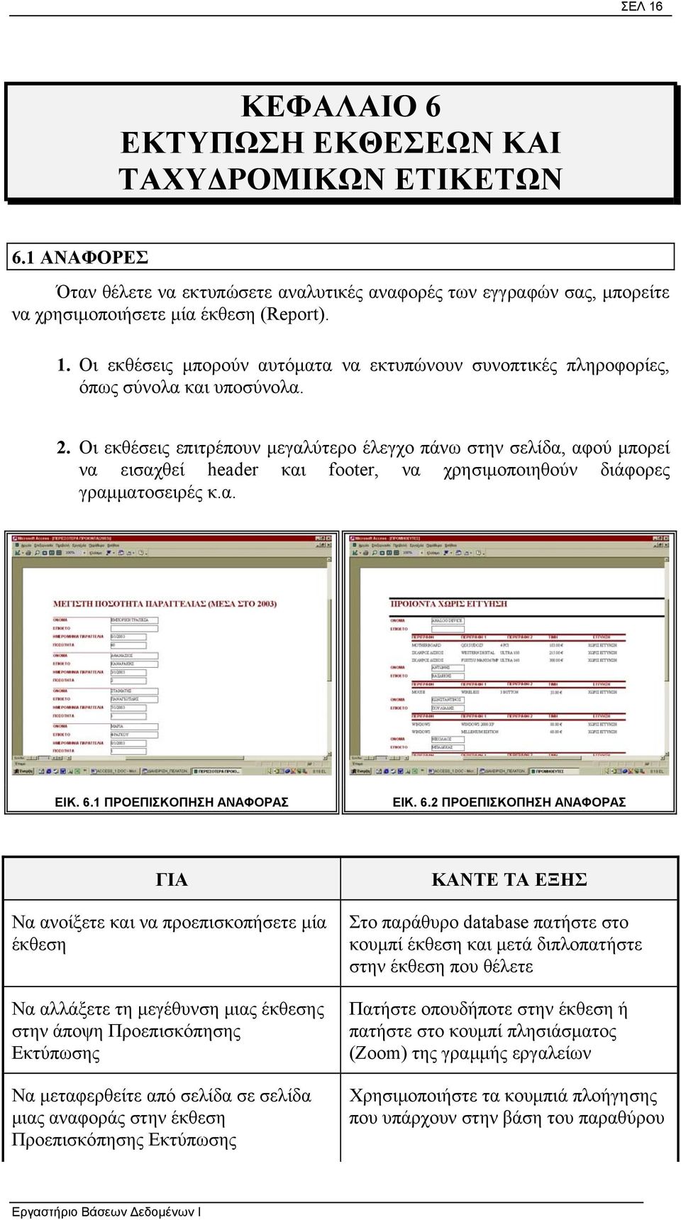 1 ΠΡΟΕΠΙΣΚΟΠΗΣΗ ΑΝΑΦΟΡΑΣ EIK. 6.