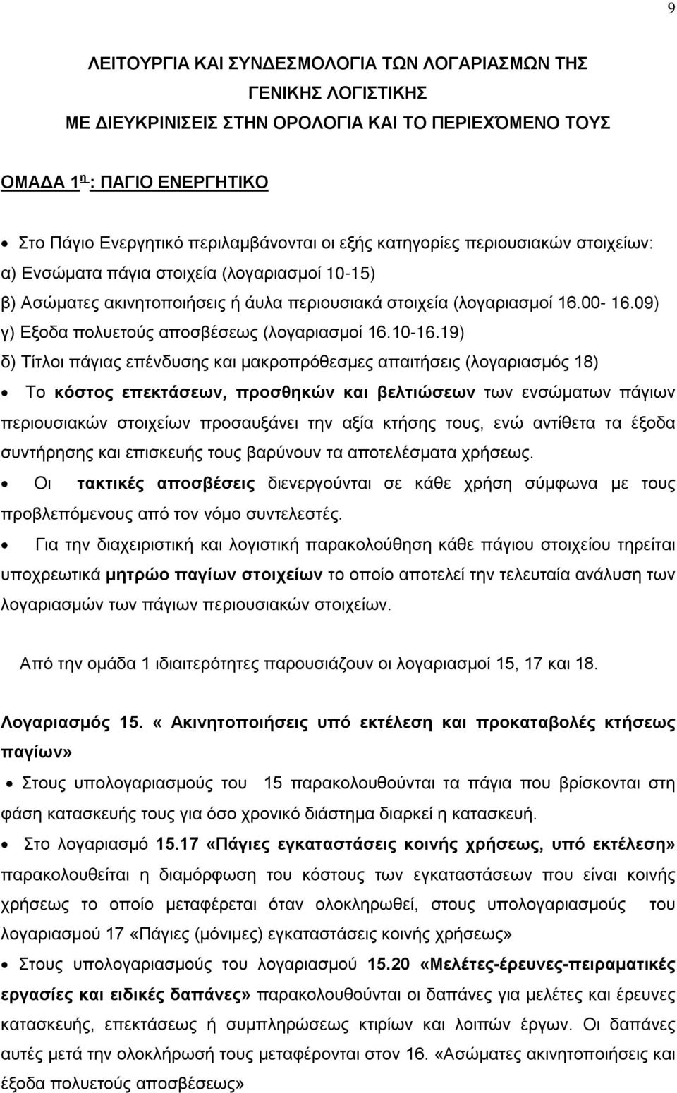 09) γ) Εξοδα πολυετούς αποσβέσεως (λογαριασμοί 16.10-16.