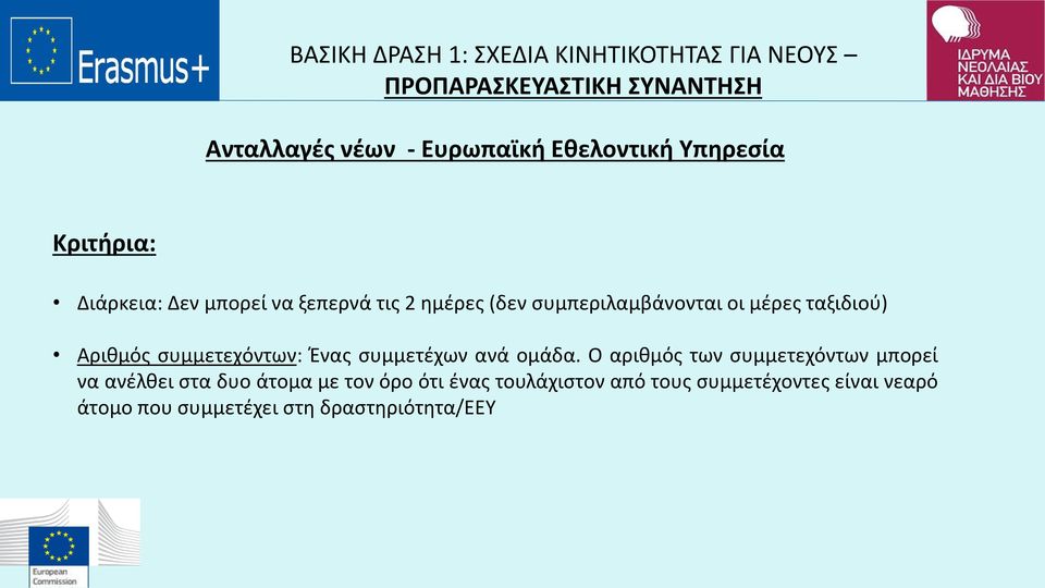 ταξιδιού) Αριθμός συμμετεχόντων: Ένας συμμετέχων ανά ομάδα.