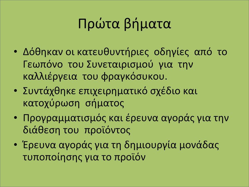 Συντάχθηκε επιχειρηματικό σχέδιο και κατοχύρωση σήματος Προγραμματισμός και