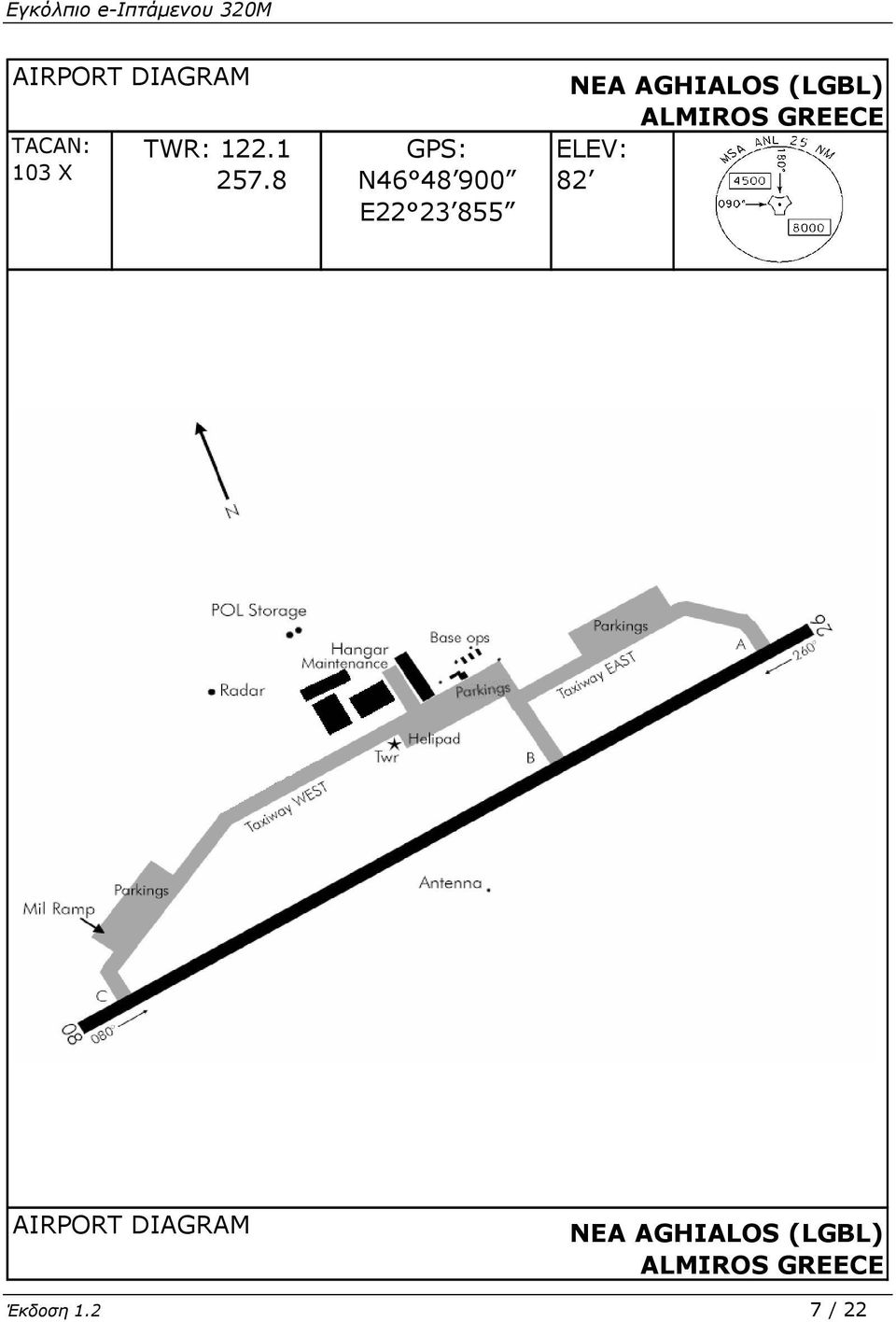 (LGBL) ALMIROS GREECE ELEV: 82 AIRPORT DIAGRAM