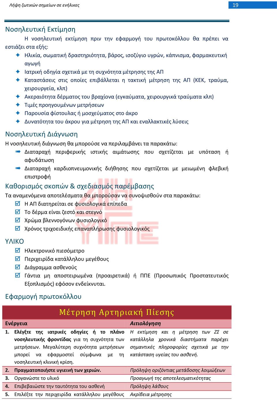 δζρματοσ του βραχίονα (εγκαφματα, χειρουργικά τραφματα κλπ) Σιμζσ προθγουμζνων μετριςεων Παρουςία φίςτουλασ ι μοςχεφματοσ ςτο άκρο Δυνατότθτα του άκρου για μζτρθςθ τθσ ΑΠ και εναλλακτικζσ λφςεισ