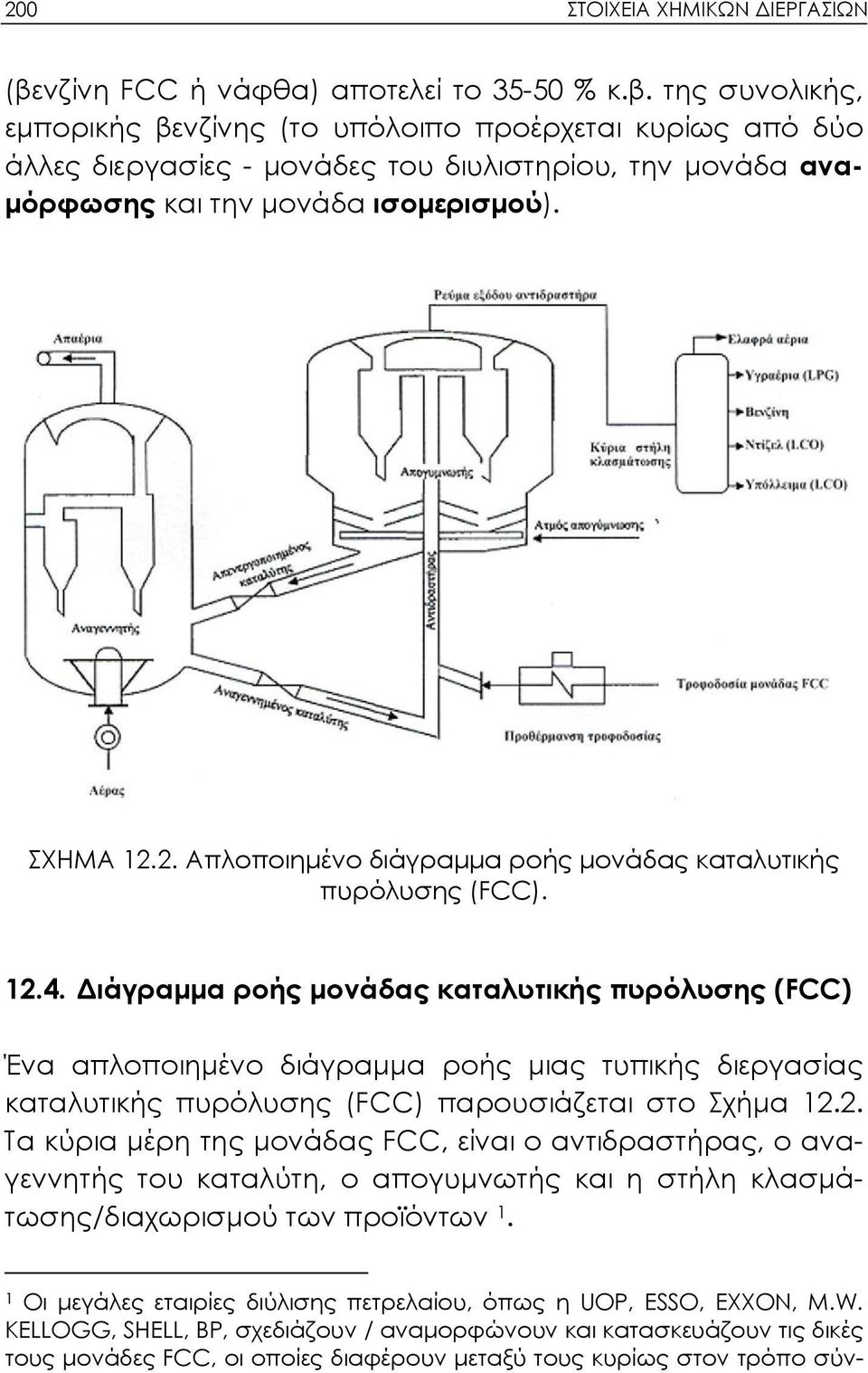 της συνολικής, εμπορικής βενζίνης (το υπόλοιπο προέρχεται κυρίως από δύο άλλες διεργασίες - μονάδες του διυλιστηρίου, την μονάδα αναμόρφωσης και την μονάδα ισομερισμού). ΣΧΗΜΑ 12.