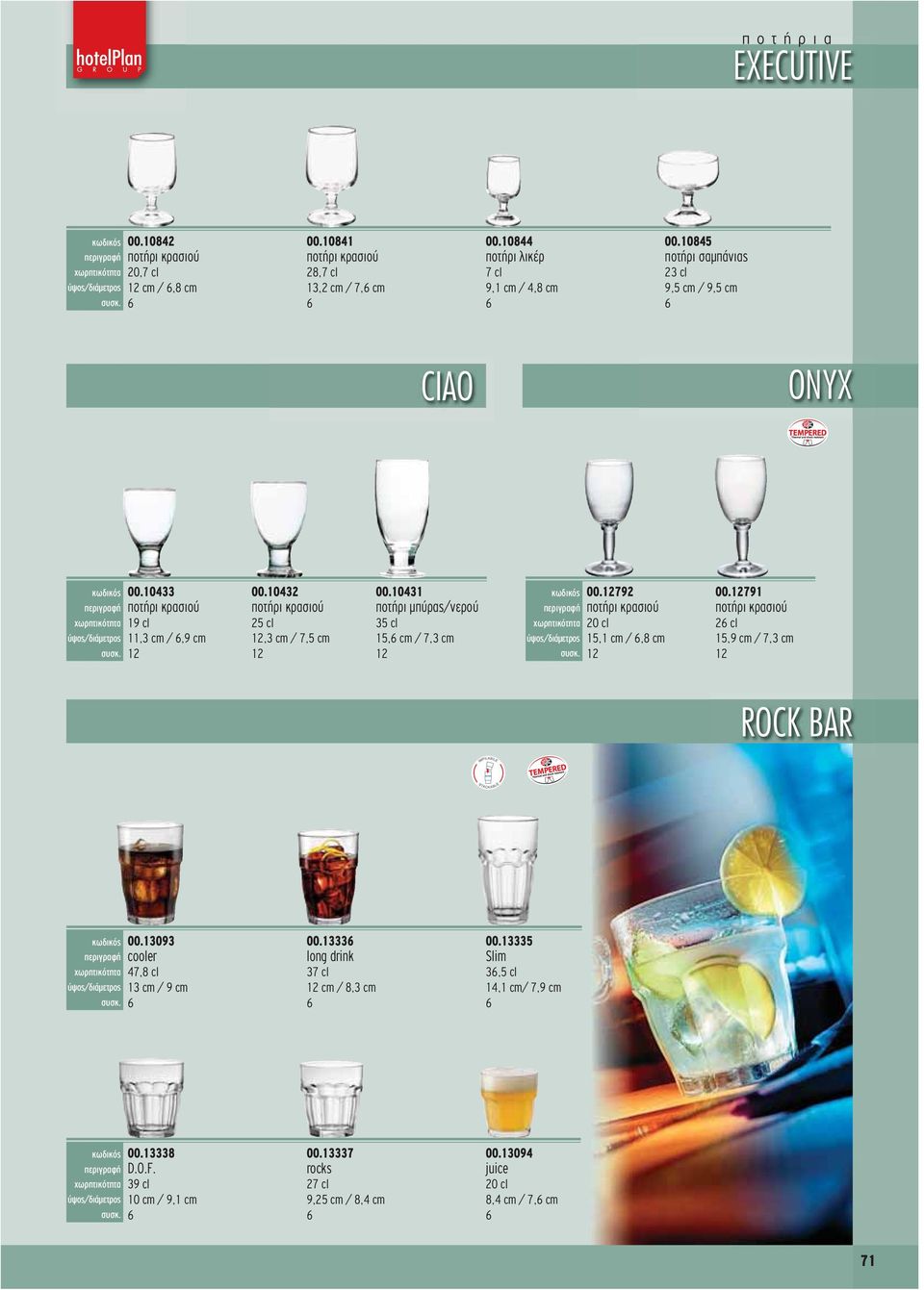 792 20 cl 15,1 cm /,8 cm 00.791 2 cl 15,9 cm / 7,3 cm ROCK BAR 00.13093 cooler 47,8 cl 13 cm / 9 cm 00.