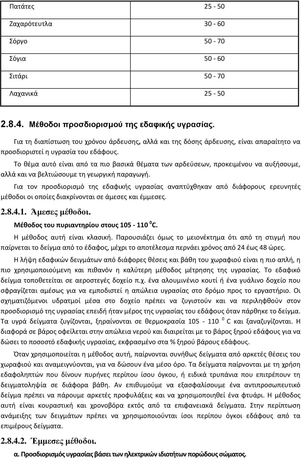 Το θέμα αυτό είναι από τα πιο βασικά θέματα των αρδεύσεων, προκειμένου να αυξήσουμε, αλλά και να βελτιώσουμε τη γεωργική παραγωγή.