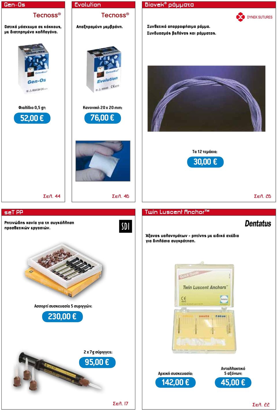 26 set PP Twin Luscent Anchor Ρητινώδης κονία για τη συγκόλληση προσθετικών εργασιών.