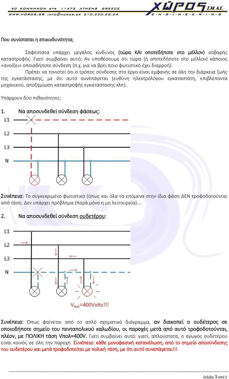 Πρέπει να τονιστεί ότι ο τρόπος σύνδεσης στο έργο είναι εμφανής σε όλη την διάρκεια ζωής της εγκατάστασης, με ότι αυτό συνεπάγεται (ευθύνη ηλεκτρολόγου εγκαταστάτη, επιβλέποντα μηχανικού, αποζημίωση