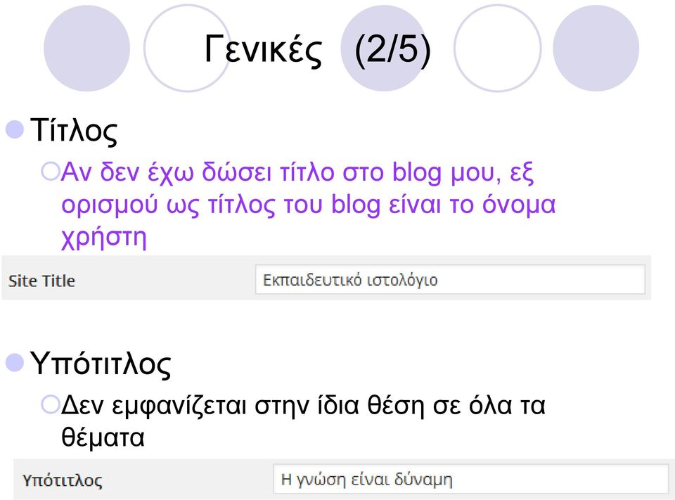 του blog είναι το όνομα χρήστη Υπότιτλος