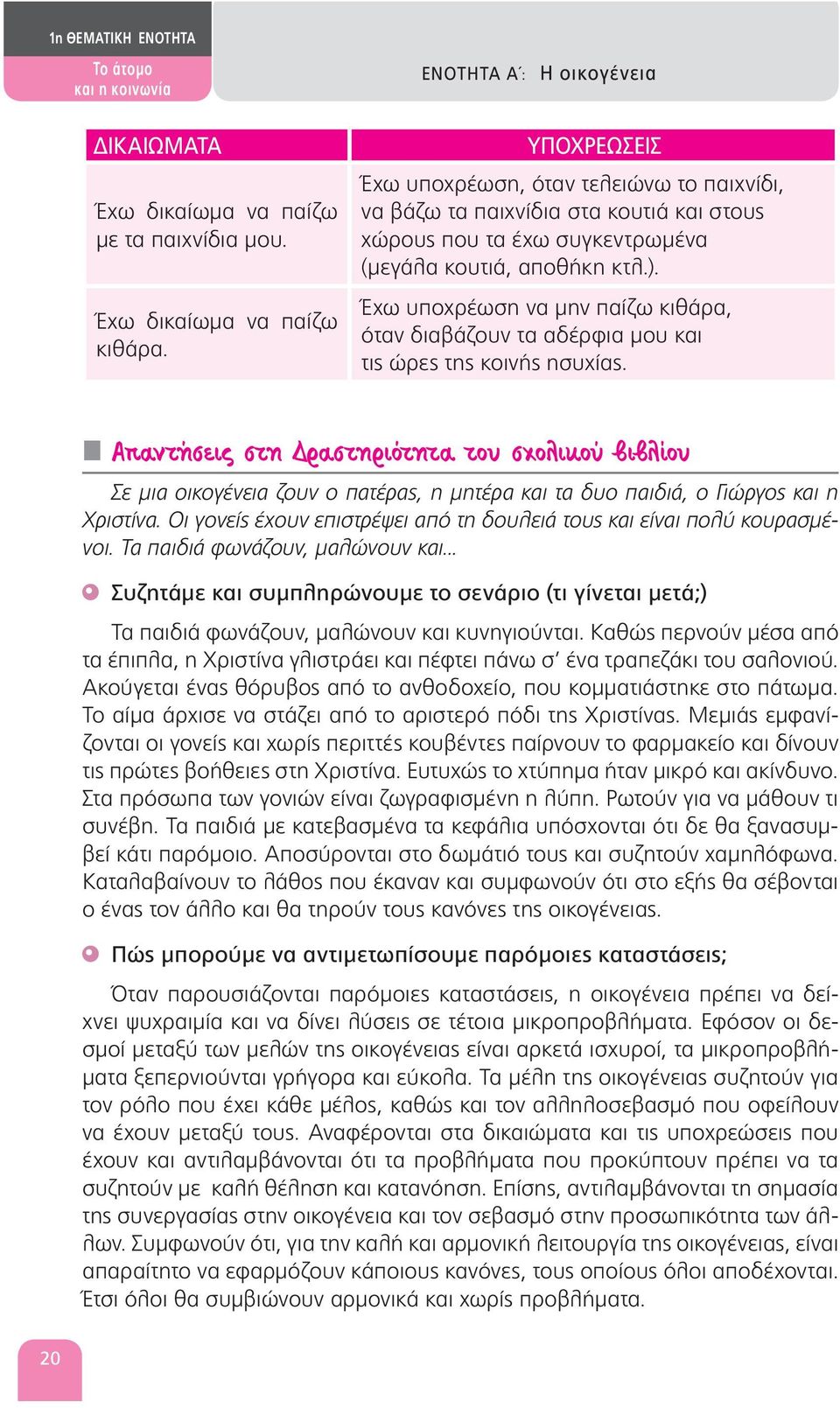 Έχω υποχρέωση να μην παίζω κιθάρα, όταν διαβάζουν τα αδέρφια μου και τις ώρες της κοινής ησυχίας.