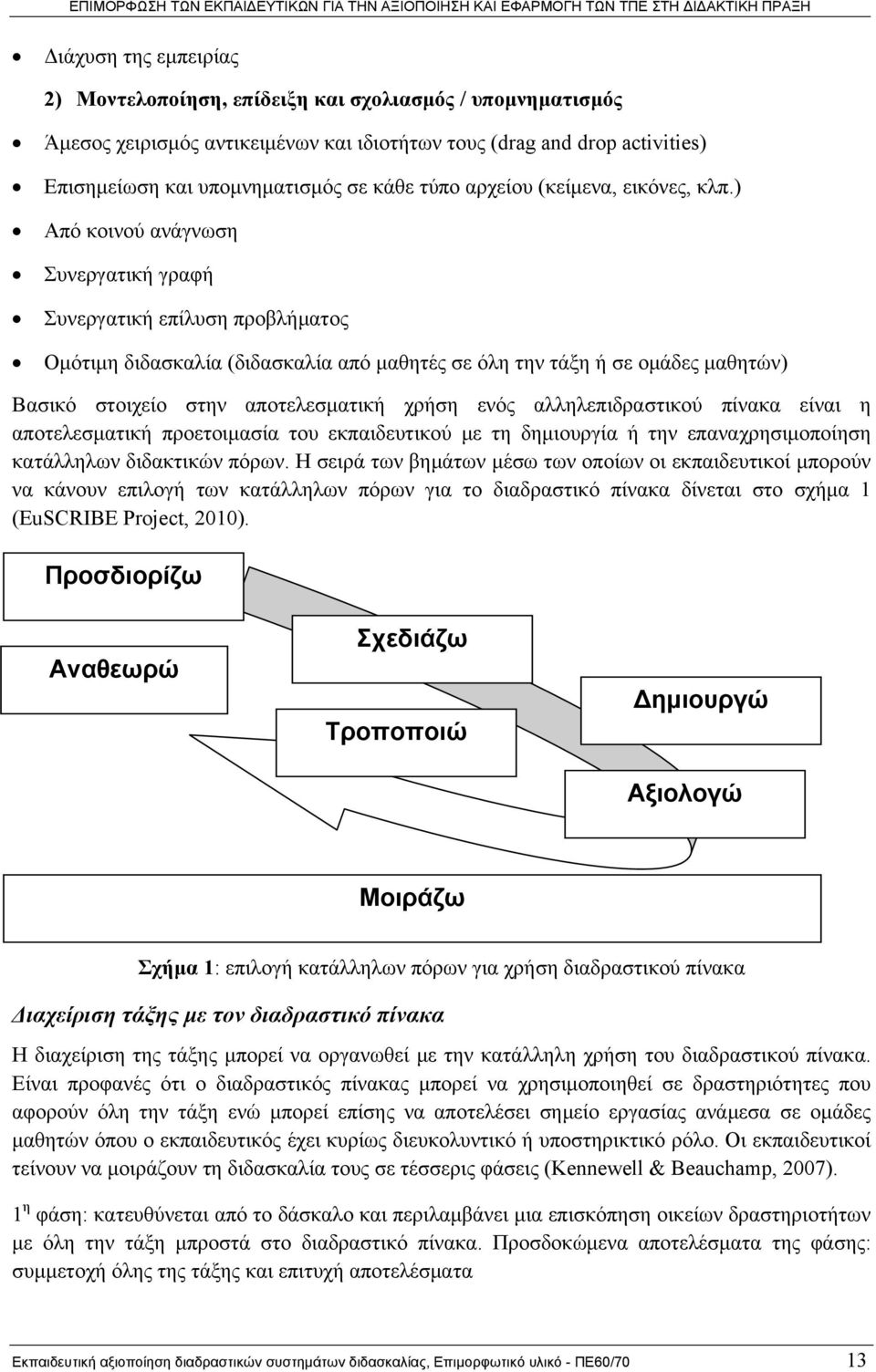 ) Από κοινού ανάγνωση Συνεργατική γραφή Συνεργατική επίλυση προβλήματος Ομότιμη διδασκαλία (διδασκαλία από μαθητές σε όλη την τάξη ή σε ομάδες μαθητών) Βασικό στοιχείο στην αποτελεσματική χρήση ενός
