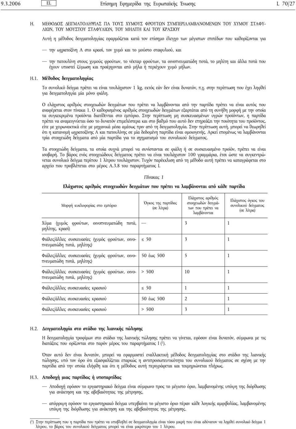 έλεγχο των μέγιστων επιπέδων που καθορίζονται για την ωχρατοξίνη A στο κρασί, τον χυμό και το μούστο σταφυλιού, και την πατουλίνη στους χυμούς φρούτων, το νέκταρ φρούτων, τα οινοπνευματώδη ποτά, το