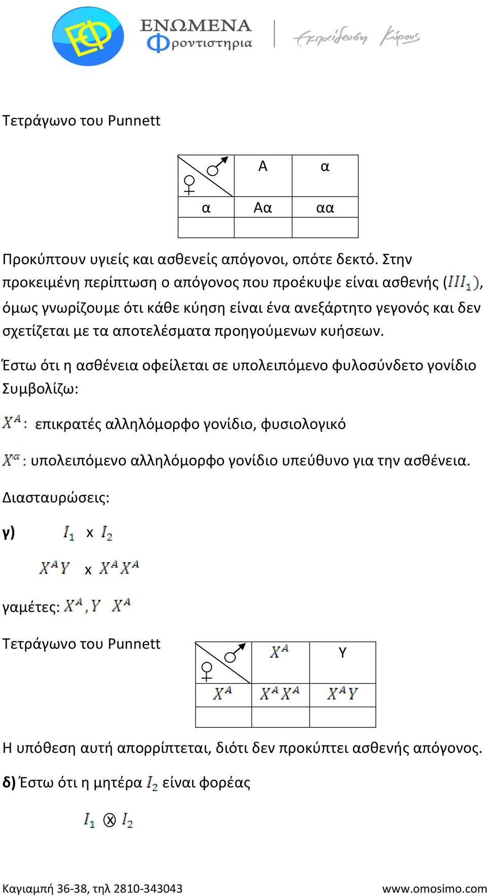 αποτελέσματα προηγούμενων κυήσεων.