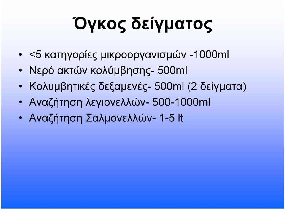 Κολυμβητικές δεξαμενές- 500ml (2 δείγματα)