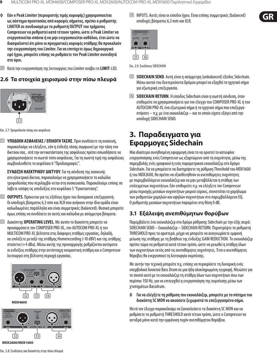 έτσι ώστε να διασφαλιστεί ότι μόνο οι πραγματικές κορυφές στάθμης θα προκαλούν την ενεργοποίηση του Limiter.