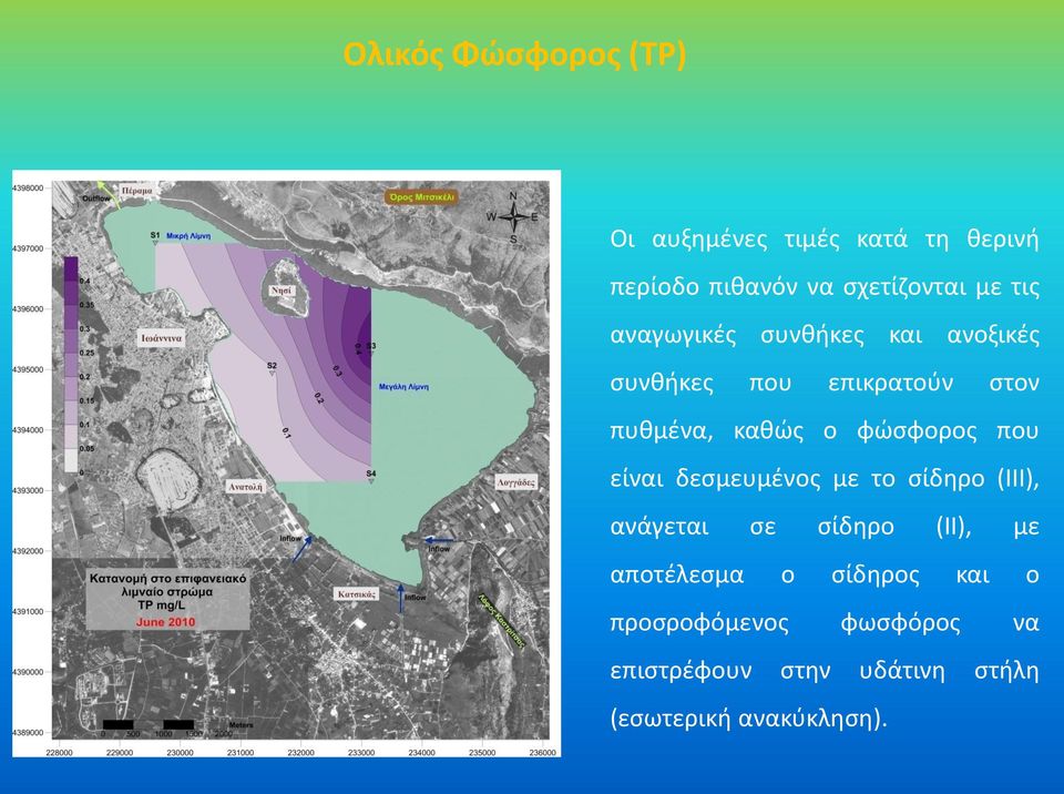 φώσφορος που είναι δεσμευμένος με το σίδηρο (ΙΙΙ), ανάγεται σε σίδηρο (ΙΙ), με αποτέλεσμα