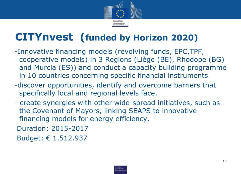 opportunities, identify and overcome barriers that specifically local and regional levels face.